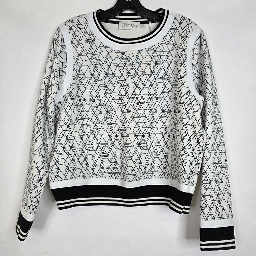 Co + Co By  Coco Rocha  abstract print Jersey knit  Pull over